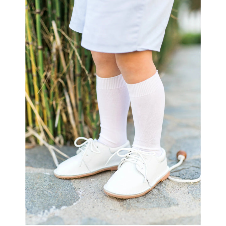 Tyler Leather Lace Up Shoe- White