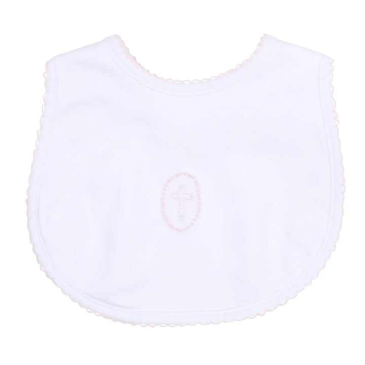 Blessed Embroidered Bib- Pink