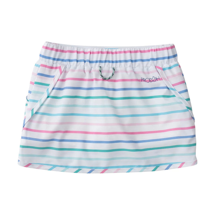 Girls Carolina Catch Skort- Fuchsia Pink Multicolor Stripe!