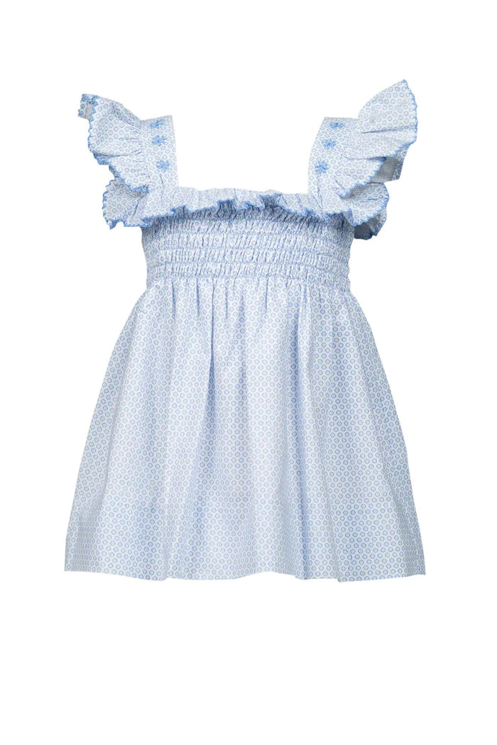 Rosemary Dress Blue & White Floral