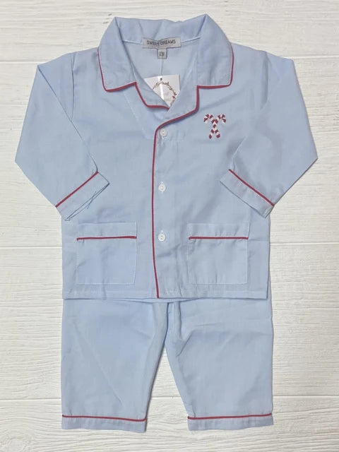 Blue Candy Canes Pajamas