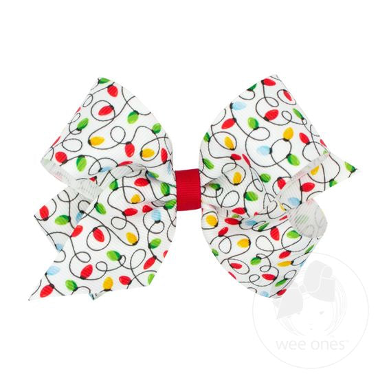 Grosgrain Bow- Christmas Lights
