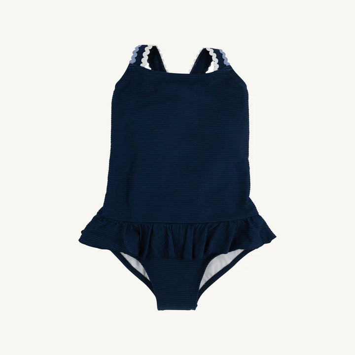 Taylor Bay Bathing Suit (Ribbed)- Nantucket Navy