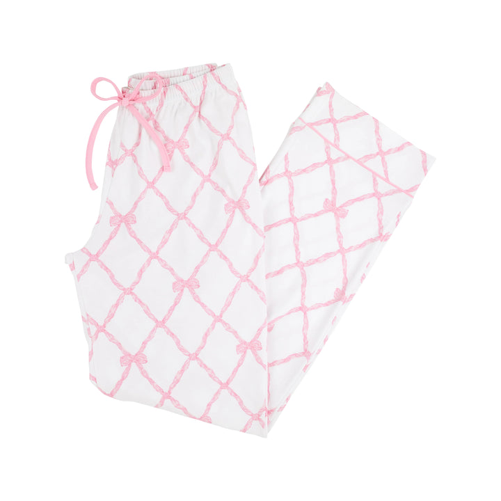 Let Me Lounge Pants - Belle Meade Bow- Pier Party Pink