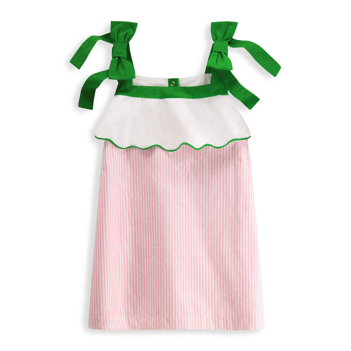Anna Dress- Pink Bubble Stripe