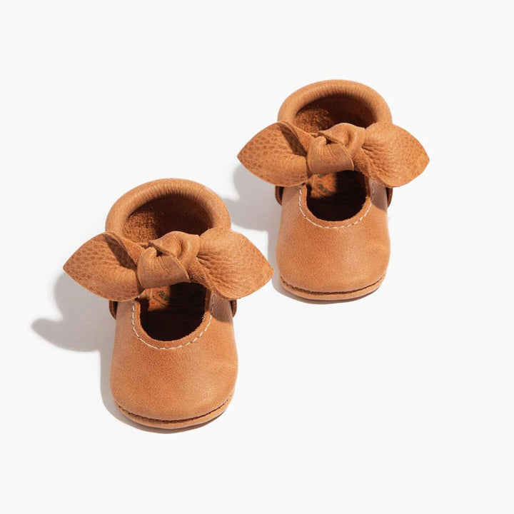 Zion Knotted Bow Baby Shoe- Soft Sole