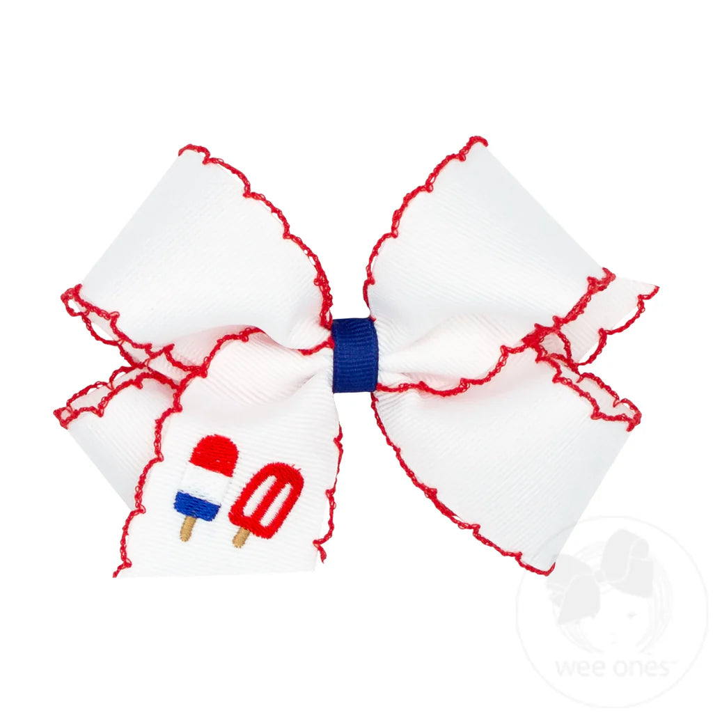 Moonstitch Edge Bow- Patriotic Popsicle
