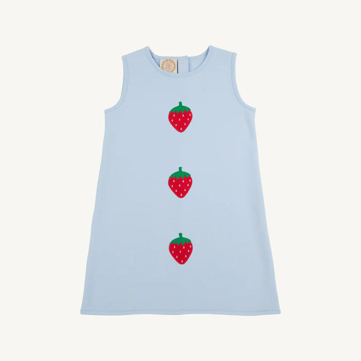 Annie Apron Dress- Buckhead Blue/Strawberries