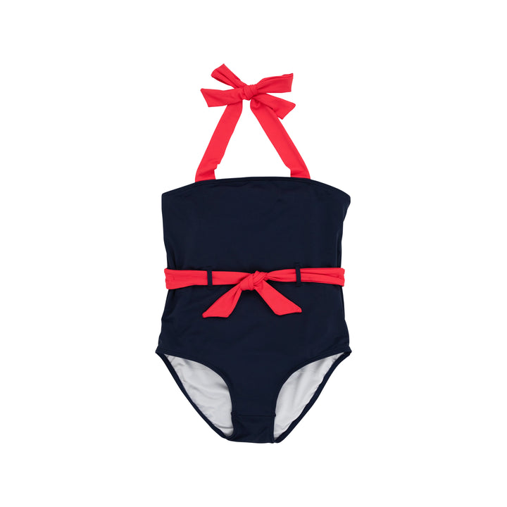 Palm Beach Bathing Suit-Nantucket Navy/Richmond Red
