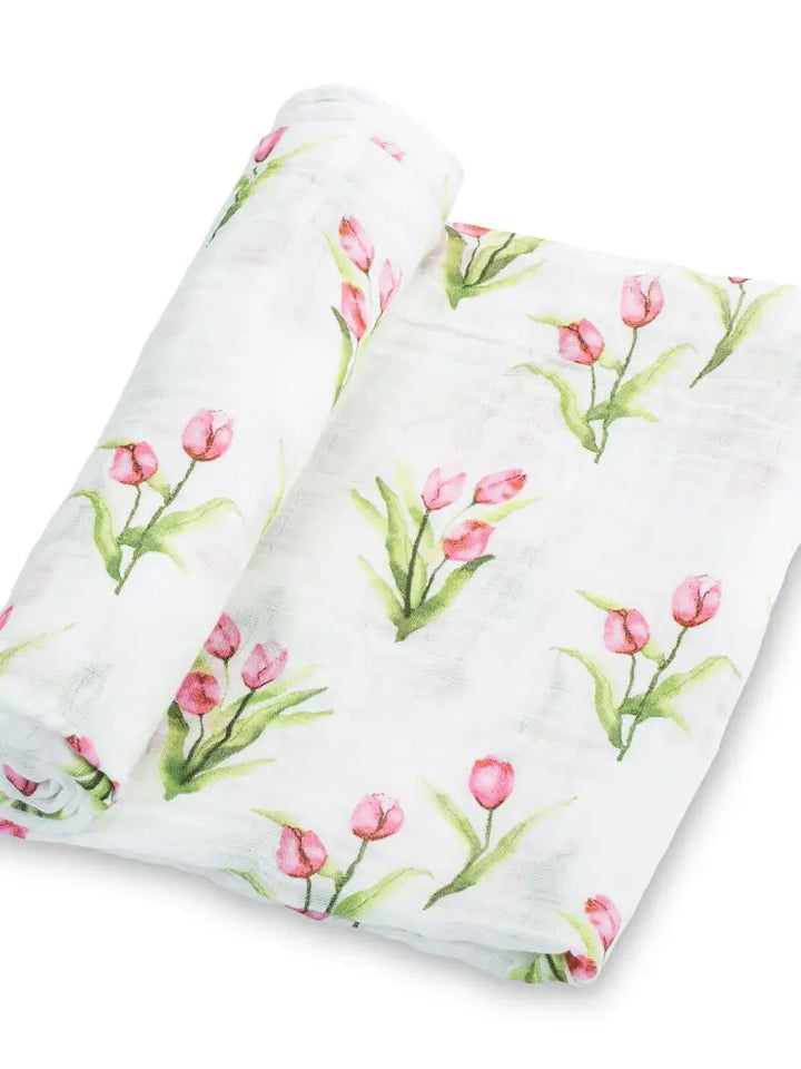 Tulip Garden Baby Swaddle Blanket