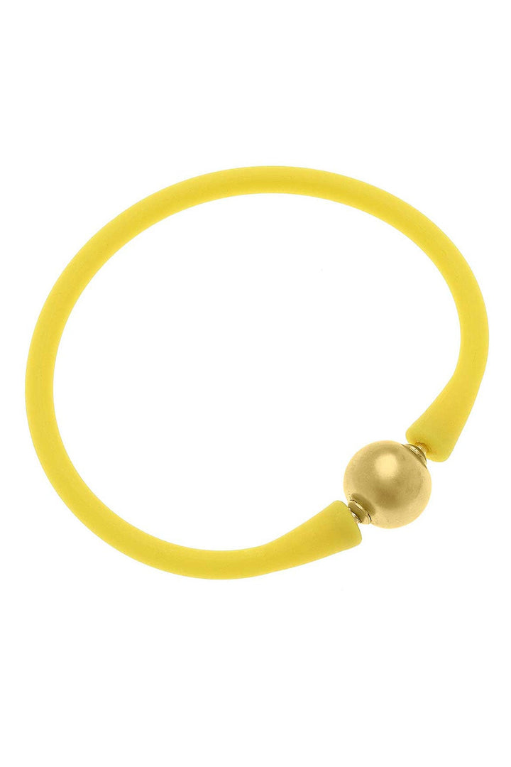 Bali 24K Gold Plated Ball Bead Silicone Children's Bracelet