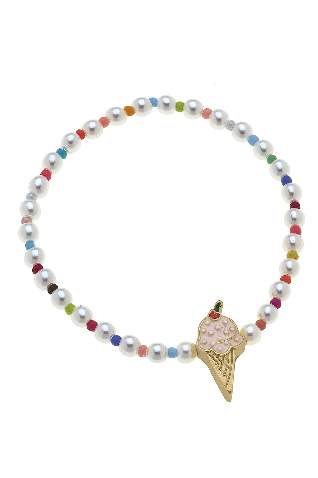 Samantha Ice Cream Pearl Beaded Children's Bracelet