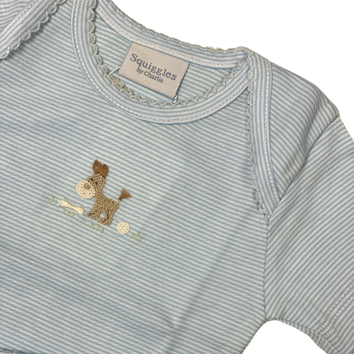 French Knot Dog with Bone Diaper Set