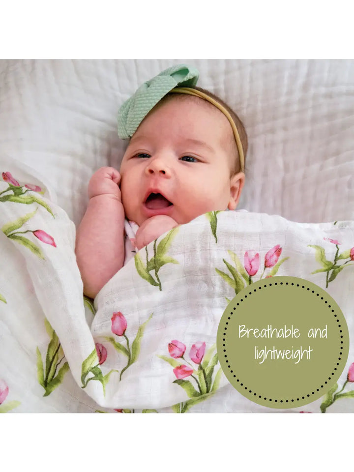 Tulip Garden Baby Swaddle Blanket