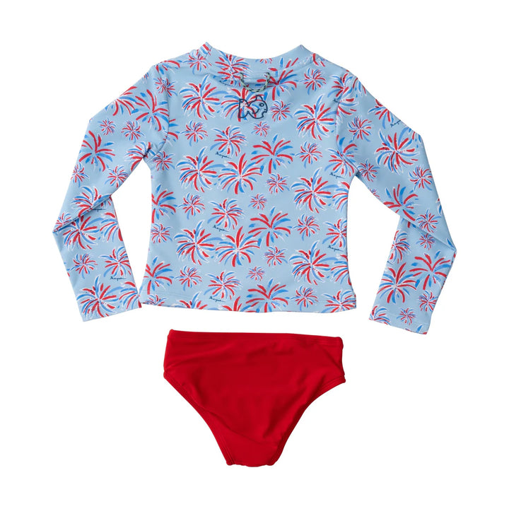 Reef Rashguard Swim Set- Fireworks Print