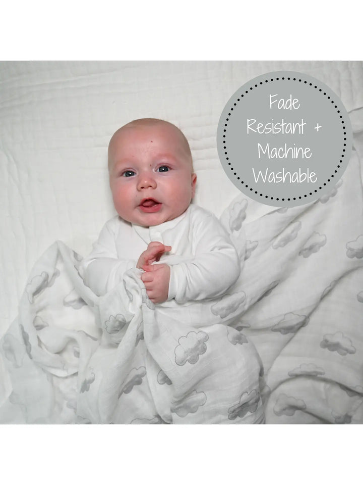When Skies Are Grey Baby Swaddle Blanket