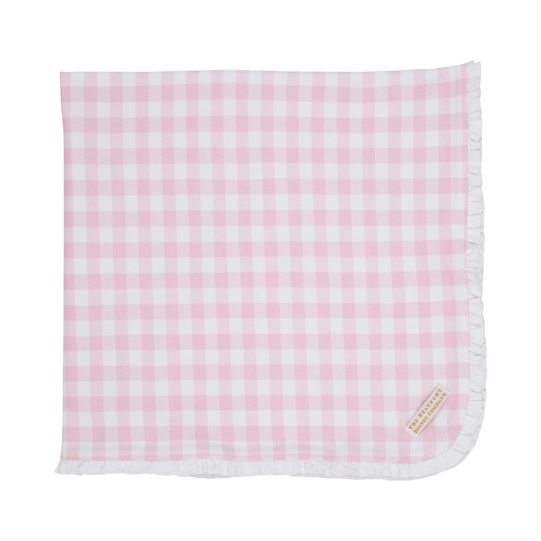 Baby Buggy Blanket- Palm Beach Pink Gingham