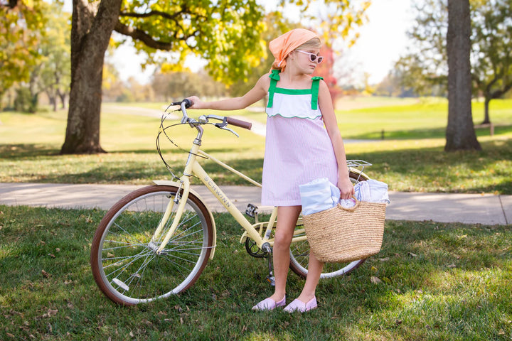 Anna Dress- Pink Bubble Stripe