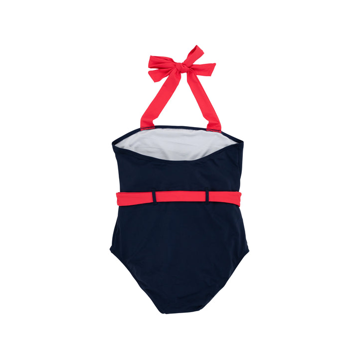 Palm Beach Bathing Suit-Nantucket Navy/Richmond Red