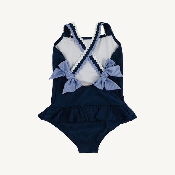 Taylor Bay Bathing Suit (Ribbed)- Nantucket Navy