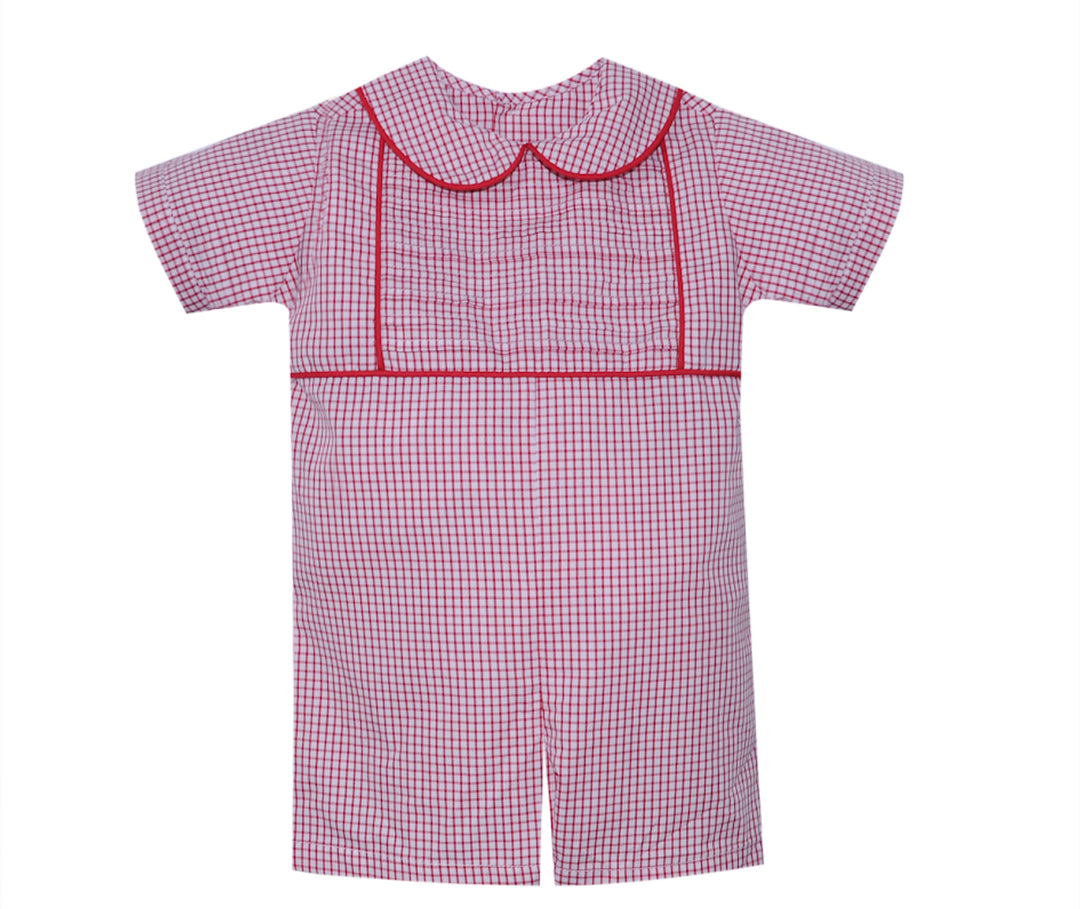 Marley Marshall Boy Romper- Red