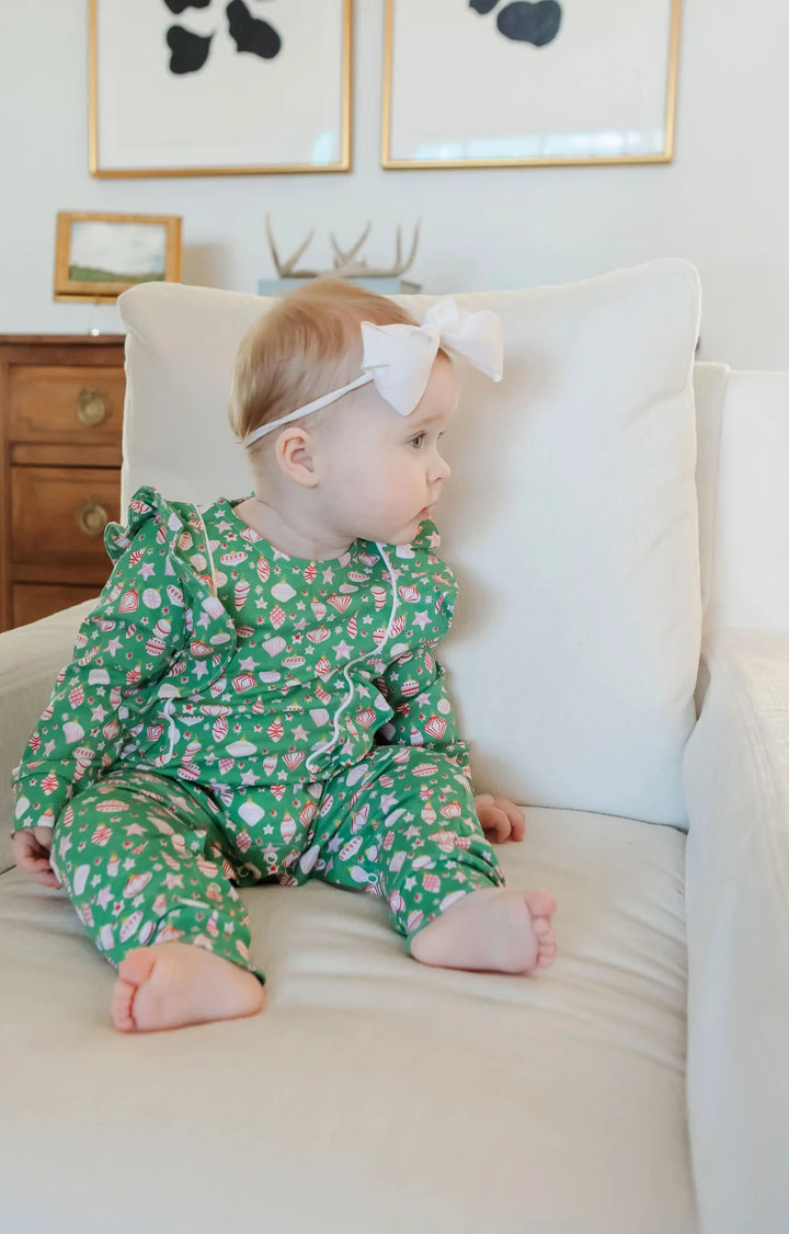 Evelyn Romper- Retro Ornaments