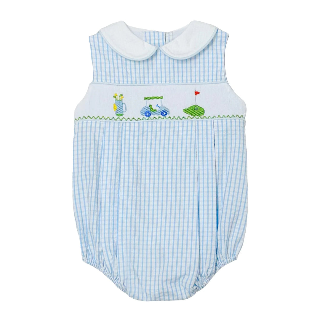 Golf Brandon Bubble- Seaside Windowpane Seersucker