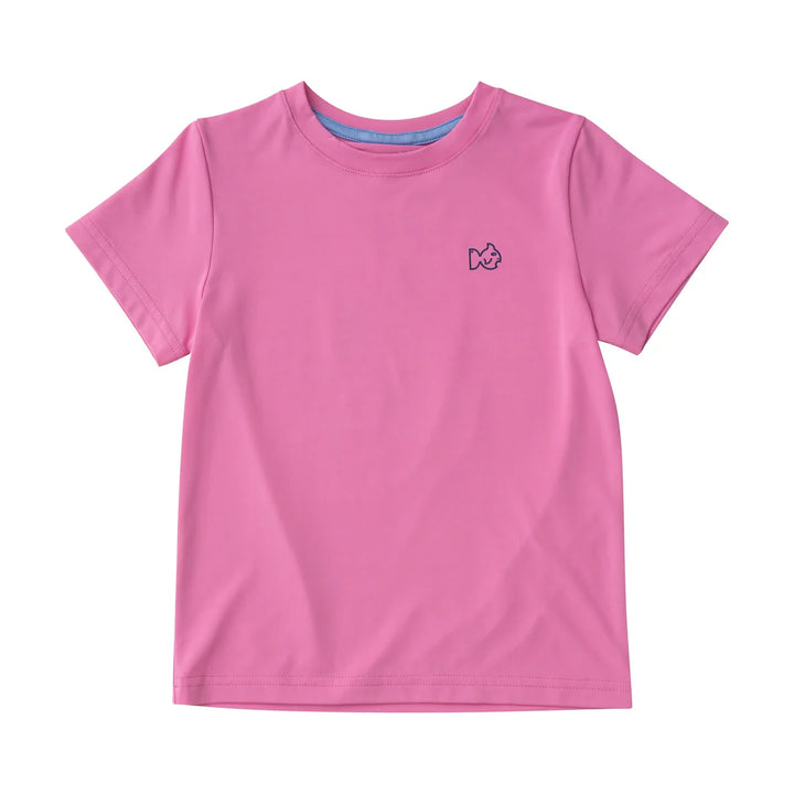 Girls Pro Performance Short Sleeve Fishing T-shirt- Fuchsia Pink Beach Lifeguard