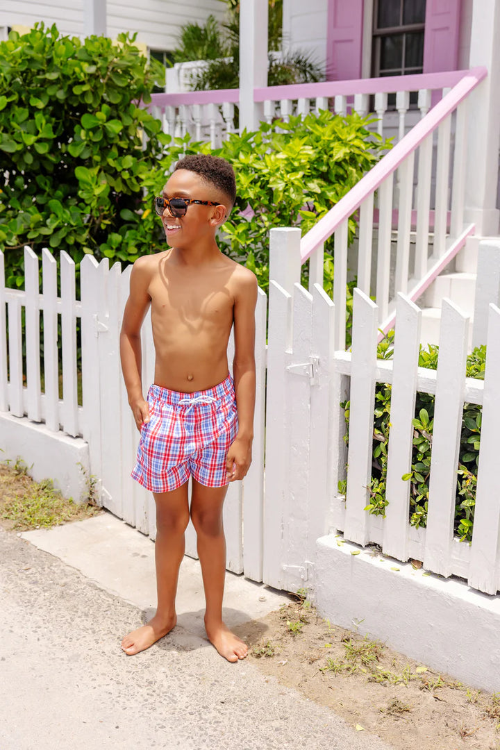 Tortola Swim Trunks- Lawn Party Plaid