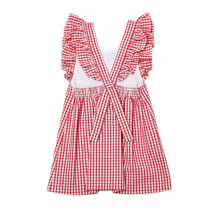 Skye Dress- Red Check Seersucker