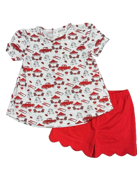 Bulldog Girl's Shorts Set