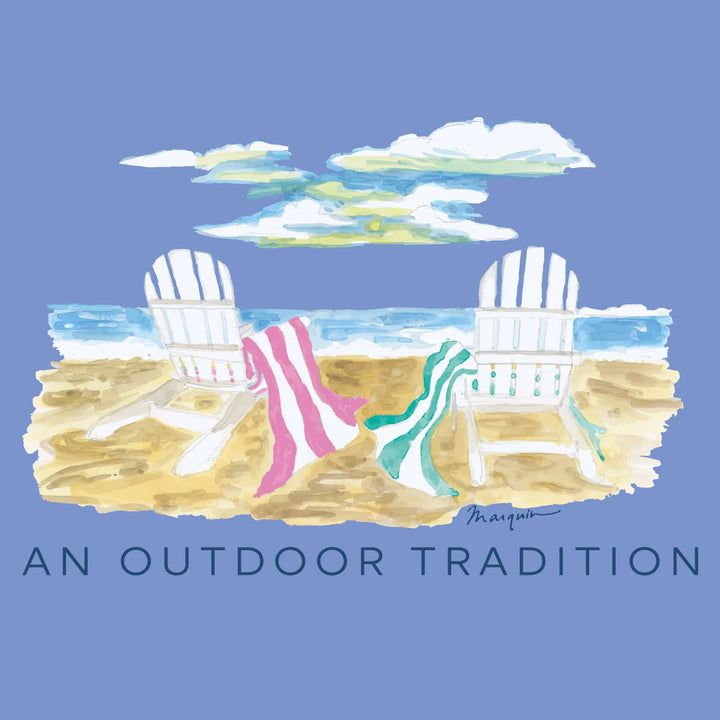 Girls Pro Performance Short Sleeve Fishing T-shirt - Coastline Blue with Life's a Beach