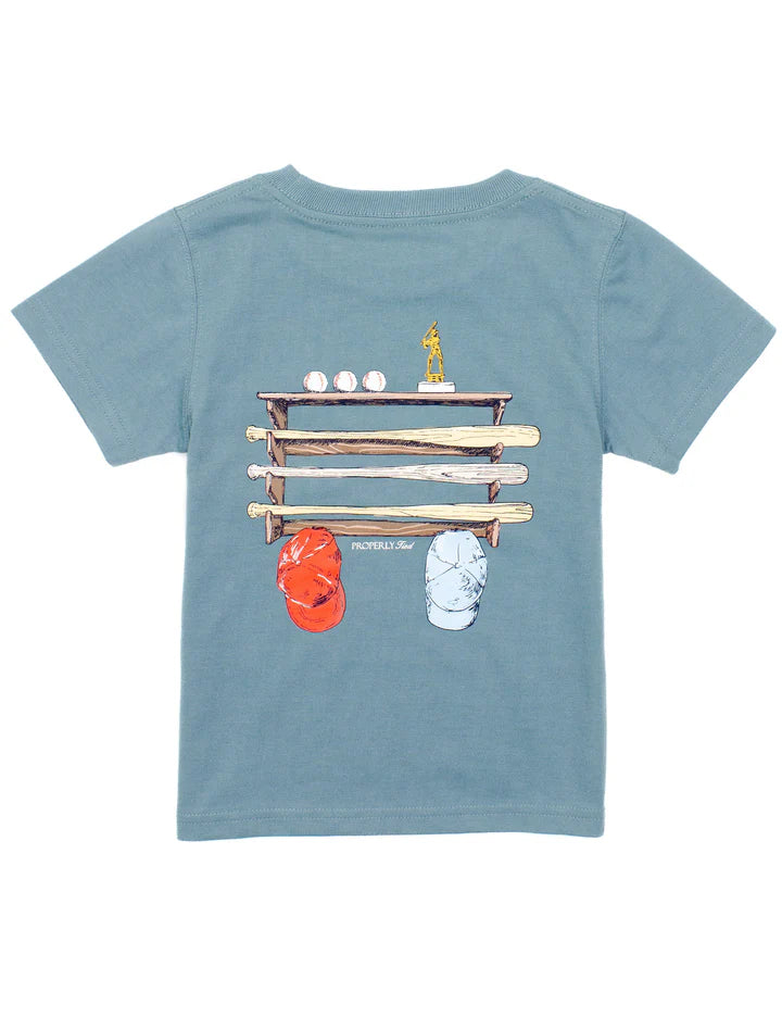 Bat Rack SS T-shirt- Steel Blue