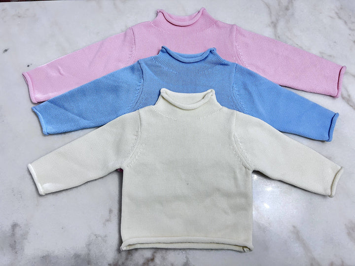 Hampton James NEW STYLE Rollneck Sweater - Baby Blue (Fits TTS)