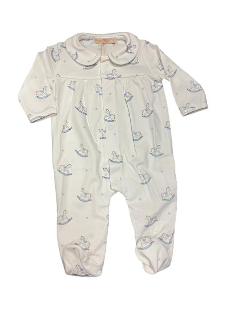 Blue Rocking Horse Footie