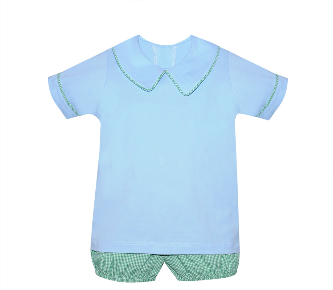 Blue Madison Boy Short Set