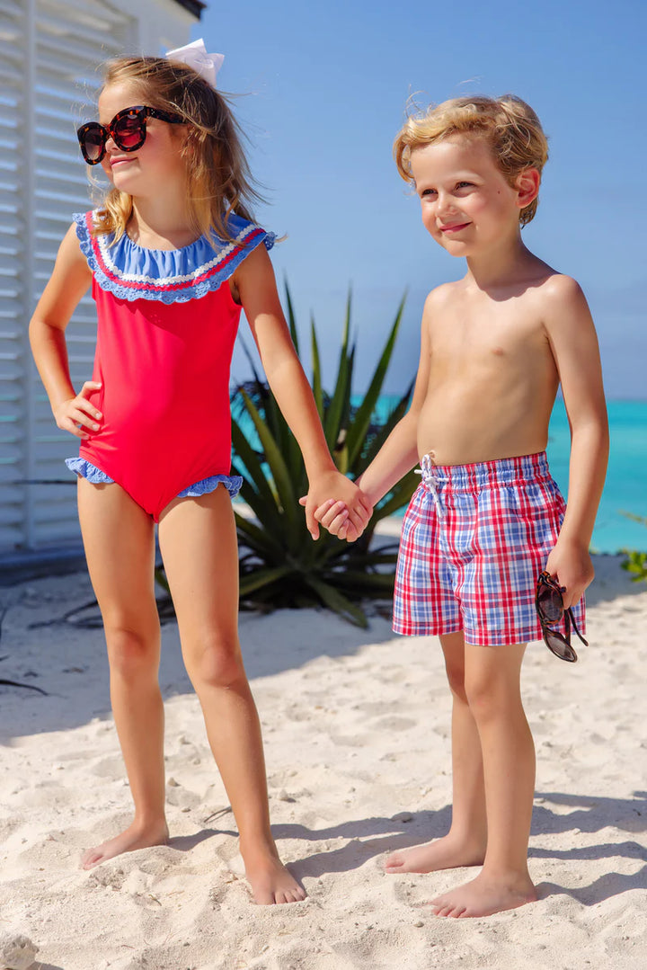 Tortola Swim Trunks- Lawn Party Plaid