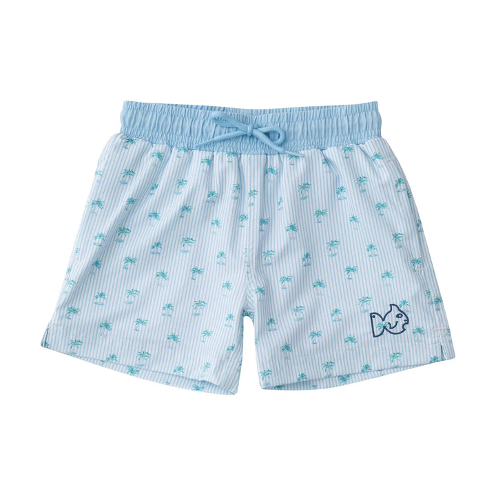 Boys Boogie Board Swim Trunks- Palm Tree Stripe Print