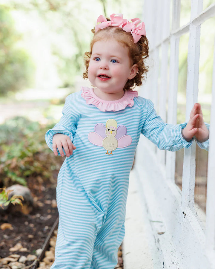 Pastel Turkey Ruffle Romper