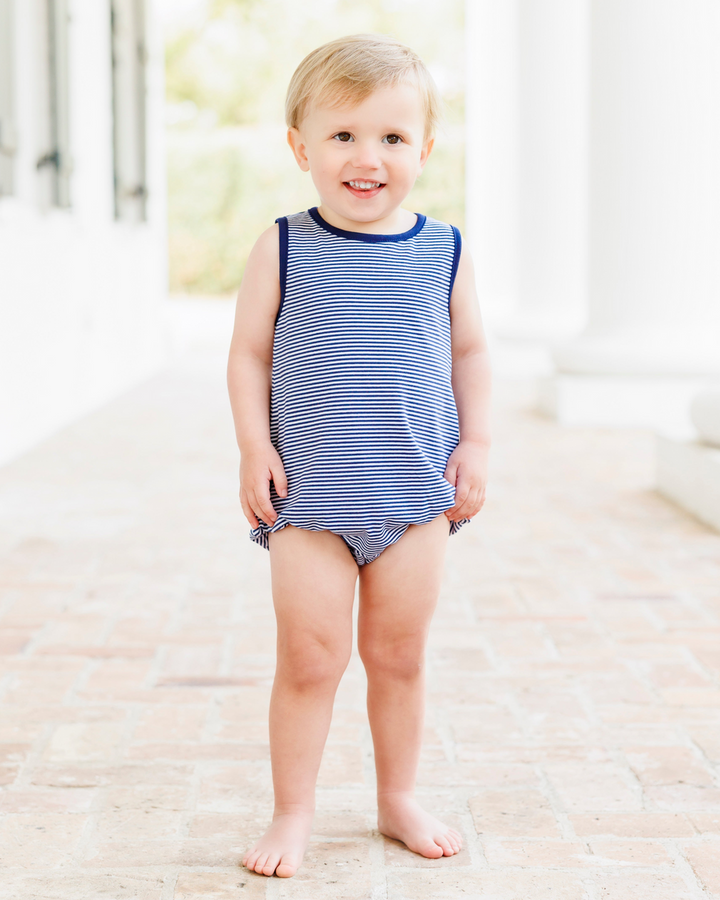Avery Bubble- Navy Stripe