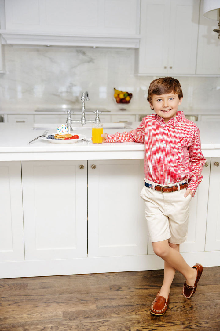 Dean's List Dress Shirt- Richmond Red Mini Gingham
