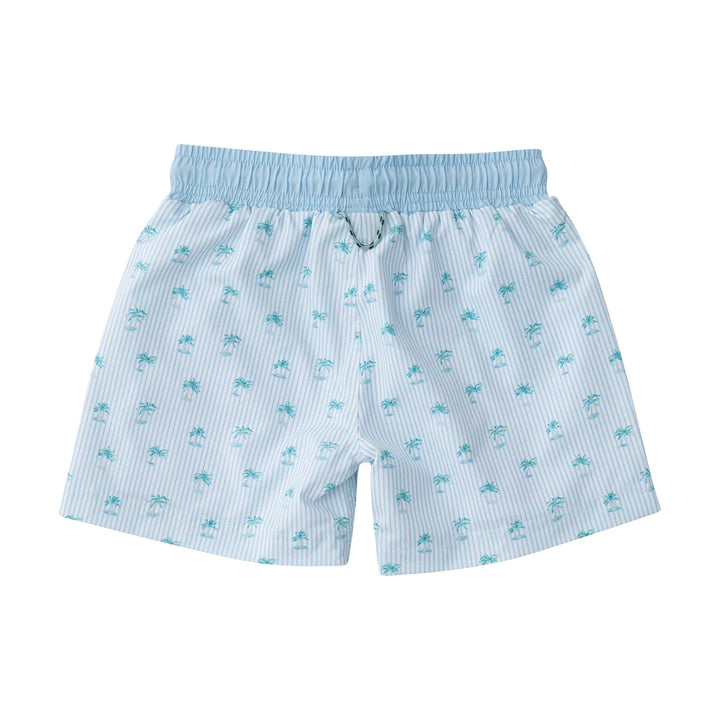 Boys Boogie Board Swim Trunks- Palm Tree Stripe Print