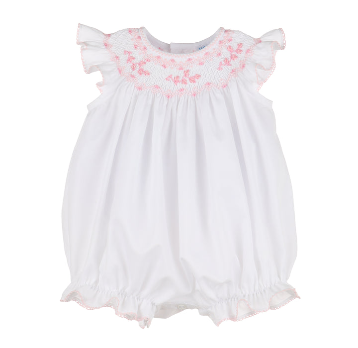 Smocked Feston Bubble- Pink