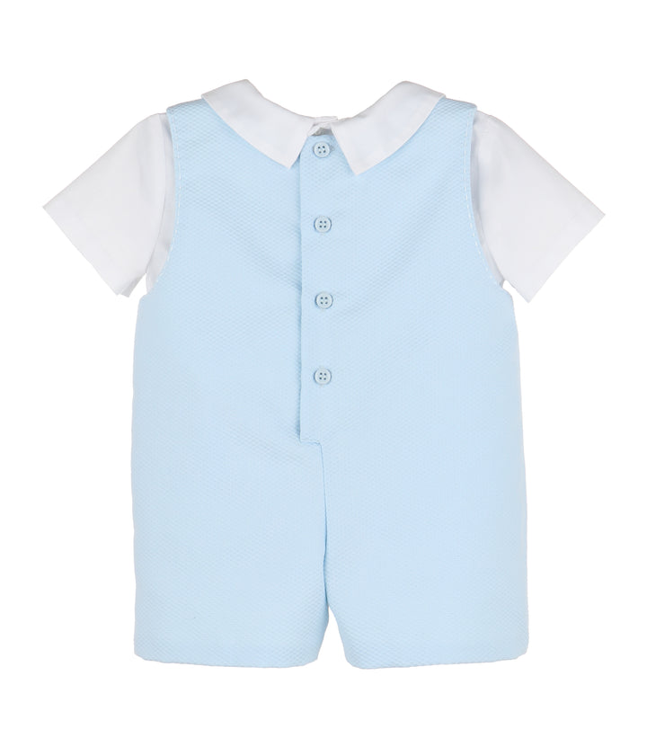 Chic Embroidered John John- Blue