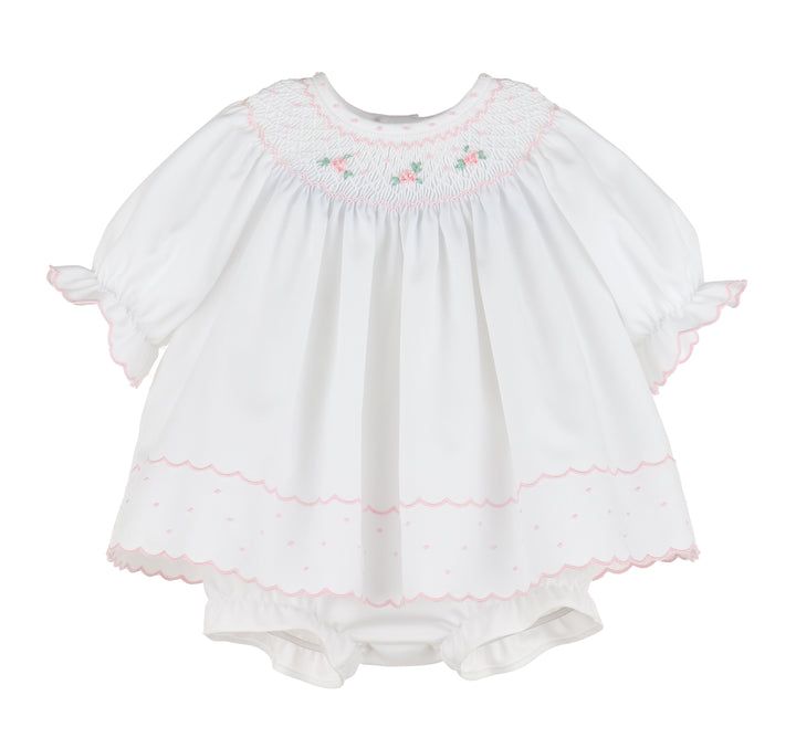 Classic Embroidered Feston Bishop- Pink