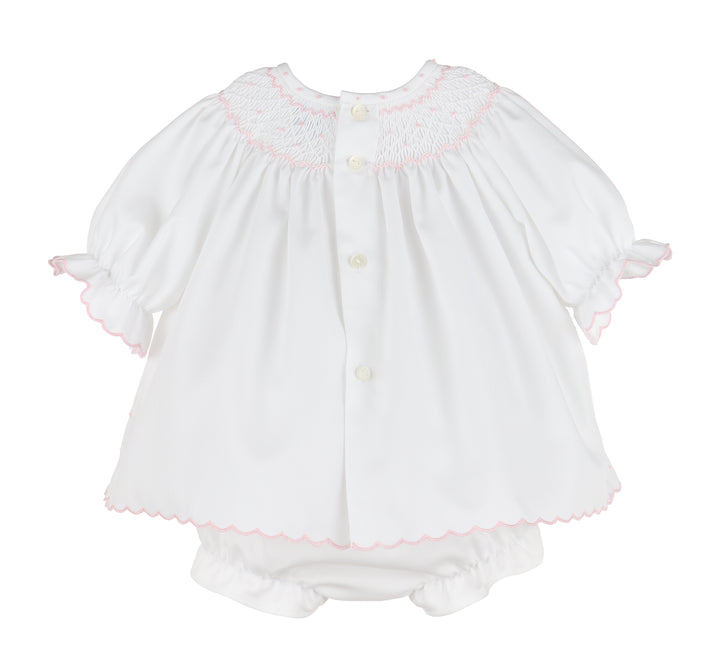 Classic Embroidered Feston Bishop- Pink