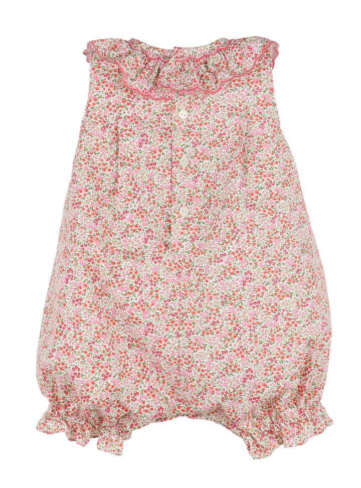 Tiny Floral Smock Bubble- Pink