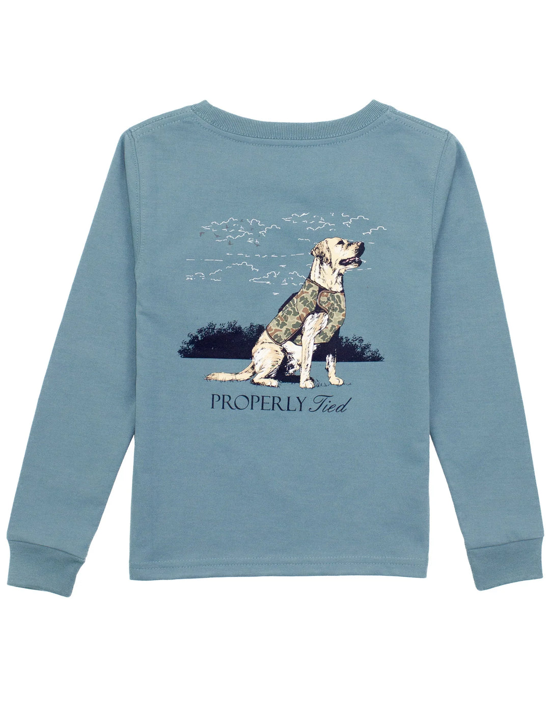 Good Boy LS Tee- Steel Blue