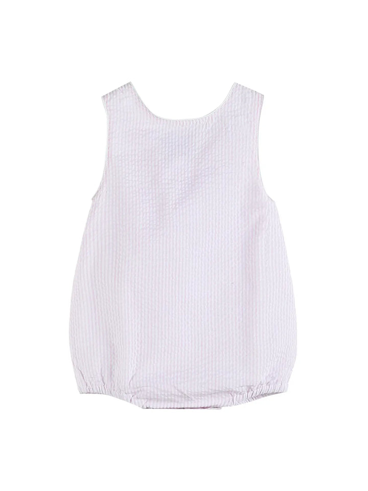 Classic Pink Seersucker Bubble Romper