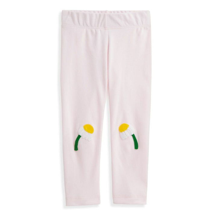 Applique Pima Leggings - Pink with Daisies
